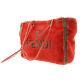 Fendi Logos Shoulder Hand Tote Bag Red Fur Italy Vintage Authentic #hh550 Y