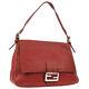 Fendi Mamma Baguette Selleria Shoulder Bag Red Leather Vintage Ak31736j