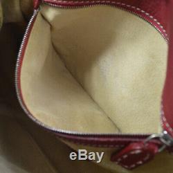 FENDI Mamma Baguette Selleria Shoulder Bag Red Leather Vintage AK31736j
