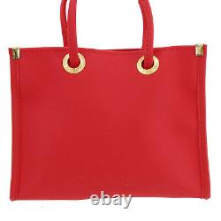 FENDI Zucca Pattern Hand Bag Handkerchief Red Vintage Authentic #UU485 S