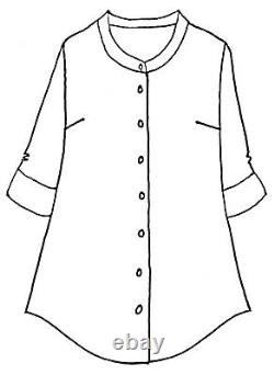 FLAX Designs LINEN 2G NWT Vintage Shirt Tunic PORT