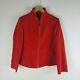 Fendi Womens 1980s Vintage Red 100% Cashmere Jacket Sz L Made In Italy Soft