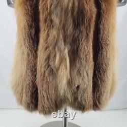 Furs Vintage Red Fox Fur leather Womens Vest Mob Wife Size Small US