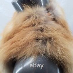 Furs Vintage Red Fox Fur leather Womens Vest Mob Wife Size Small US