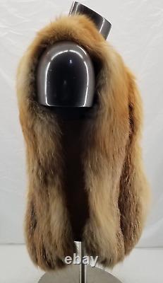 Furs Vintage Red Fox Fur leather Womens Vest Mob Wife Size Small US