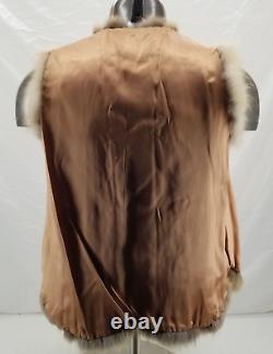 Furs Vintage Red Fox Fur leather Womens Vest Mob Wife Size Small US