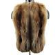 Furs Vintage Red Fox Fur Leather Womens Vest Size Small Us