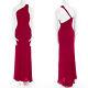 Gianni Versace Vintage Red Crinkle Silk Twist Strap Open Back Gown Dress It40 S