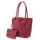 Goyard Saint Louis Tote Hand Bag Red Pvc Leather Italy Vintage Auth #nn28 S
