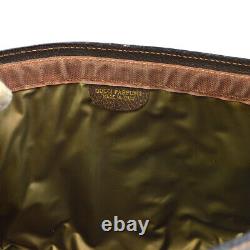 GUCCI Shelly Line Clutch Hand Bag Pouch Purse Beige Brown PVC Vintage K08731