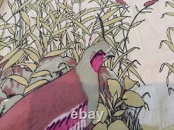 GUCCI Vintage Red Silk Bird/ Flower Print scarf 34/33 Very Good Condition