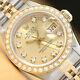 Genuine Ladies Rolex Datejust Factory Diamond Dial 18k Gold Diamond Bezel Watch