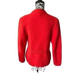 Giesswein Tirol Vintage Blazer Wool Jacket Red Fancy Large (no size tag)