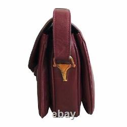 Gucci 1955 Horsebit Shoulder Bag Purse Vintage 1980's Red Leather Authentic
