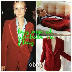 Gucci BY Tom Ford vintage red velvet blazer jacket I 44 mint