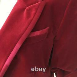 Gucci BY Tom Ford vintage red velvet blazer jacket I 44 mint