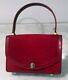 Gucci Rare And Vintage Red Leather Handbag Flap Closure 1960s