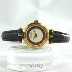 Gucci Shelly Line Red Gold Women's Vintage Watch Swiss Quartz