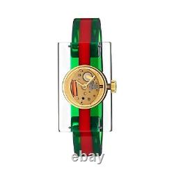 Gucci YA143503 Women's Vintage Web Green and Red Quartz Watch