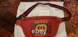 Gucci fanny pack waist bag, Gucci print leather bag. GG vintage