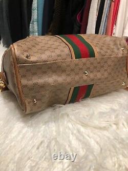 Gucci vintage doctor bag medium brown, green and red great condition used