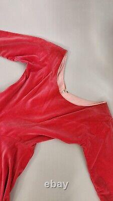 HANDMADE VINTAGE Off Shoulder Light Red Dress Calf Length Classy Cottagecore S