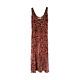 Harari Vtg 90s M Claret Silk Velvet Burnout Floral Bias-cut Maxi Tank Dress