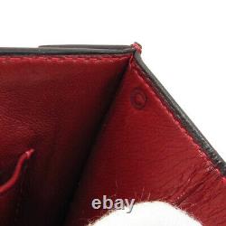 HERMES 1973's Vintage Shoulder Bag Bordeaux Box Calf Leather Authentic O03082