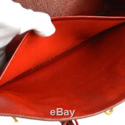 HERMES BIRKIN 35 Hand Bag Purse Red Veau Greine Couchevel A Vintage S09438
