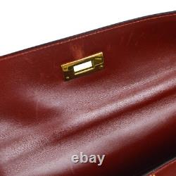 HERMES KELLY 28 SELLIER 2way Hand Bag Tri-Color Box Calf Vintage K08407b