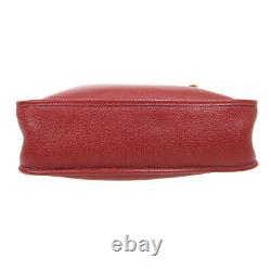 HERMES VESPA GM Shoulder Bag Purse Red Buffalo Skipper Vintage France JT09521