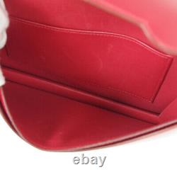 HERMES Vintage Clutch Hand Bag X 25 X Purse Red Box Calf France Authentic 80400