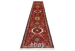 Handmade Vintage Red Geometric Tribal 3X13 Oriental Runner Rug Hallway Carpet