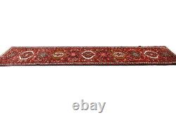 Handmade Vintage Red Geometric Tribal 3X13 Oriental Runner Rug Hallway Carpet