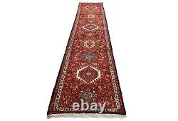 Handmade Vintage Red Geometric Tribal 3X13 Oriental Runner Rug Hallway Carpet