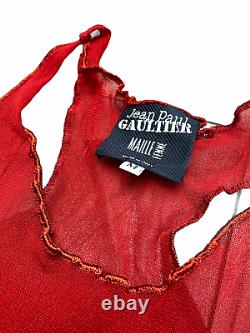 Jean Paul Gaultier Vintage Red Tank Top Size M Medium