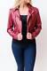 Jkt Nyc Piper Leather Jacket, Vintage Red For Women Size S
