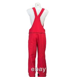 Kaelin Vintage Red Ski Suit 2 Piece Jacket & Jumpsuit Coveralls Womens Sz Large