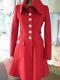 Karen Millen Stunning Vintage Red Riding Coat Rare Size 14