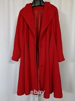 Karl Lagerfeld Boutique Berlin Vintage Red Cashmere Angora Blend Paneled Jacket