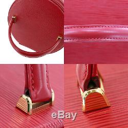 LOUIS VUITTON Cannes Hand Bag Red Epi Leather M48037 Vintage Authentic #GG898 O