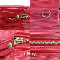 LOUIS VUITTON Cannes Hand Bag Red Epi Leather M48037 Vintage Authentic #GG898 O
