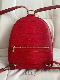 LOUIS VUITTON Mabillon Vintage Womens Backpack Bag Epi Leather Red Shoulder