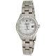 Ladies Rolex Datejust Diamond Watch Oyster Perpetual Steel 6917 Mop Dial 1 Ct