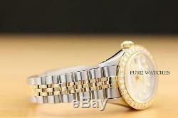 Ladies Rolex Datejust 1.13 Ct Silver Diamond 18k Yellow Gold & Steel Watch