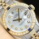 Ladies Rolex Datejust 18k Yellow Gold Sapphire Diamond & Steel Silver Dial Watch