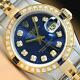 Ladies Rolex Datejust 2-tone Sapphire Diamond 18k Yellow Gold & Steel Watch