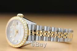 Ladies Rolex Datejust Factory Diamond Dial Diamond Bezel & Lugs 18k 2-tone Watch