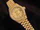 Ladies Rolex Datejust President 18k Yellow Gold Watch Diamond Dial, Bezel & Band
