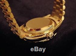 Ladies Rolex Datejust President 18K Yellow Gold Watch Diamond Dial, Bezel & Band